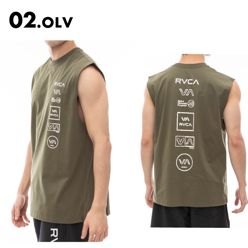 RVCA/ルーカ メンズ ラッシュガードタンクトップ ALL LOGO SURF TANK 2024 SUMMER BE04A-864 男性用【メール便発送 24SS-11】