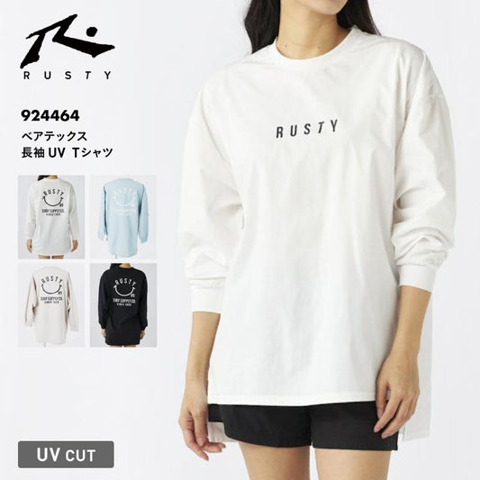 RUSTY/ラスティー レディース 長袖ラッシュTシャツ ベアテックス長袖UVTシャツ 2024 S/S 924464 女性用【メール便発送 24SS-11】