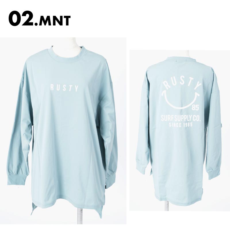 RUSTY/ラスティー レディース 長袖ラッシュTシャツ ベアテックス長袖UVTシャツ 2024 S/S 924464 女性用【メール便発送 24SS-11】