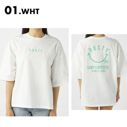 RUSTY/ラスティー レディース 半袖ラッシュTシャツ ベアテックス半袖UVTシャツ 2024 S/S 924465 女性用【メール便発送 24SS-11】