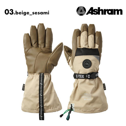 ASHRAM/アシュラム メンズ GORE-TEX 5指グローブ ECWGS FINGER 2024-25 SNOW ECWGS FINGER スノーボード スキー ウインタースポーツ ゴアテックス 手袋 防寒 正規品 ゴートレザー 男性用