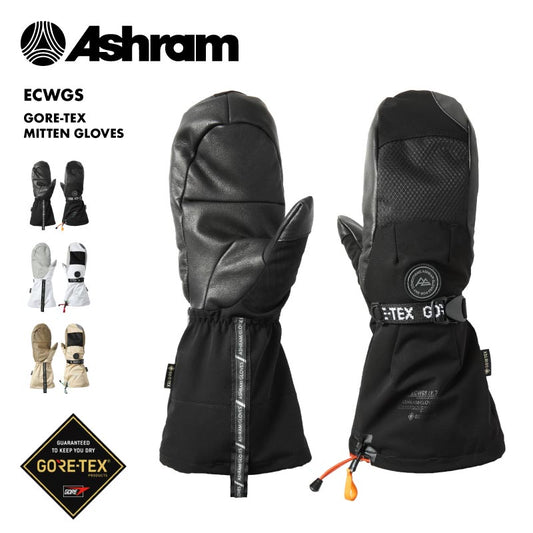 ASHRAM/アシュラム メンズ GORE-TEX ミトングローブ ECWGS 2024-25 SNOW ECWGS スノーボード スキー ウインタースポーツ ゴアテックス 手袋 てぶくろ 防寒 正規品 ゴートレザー 男性用