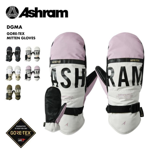 ASHRAM/アシュラム メンズ GORE-TEX ミトングローブ DGMA 2024-25 SNOW DGMA スノーボード スキー 防寒 手袋 ゴアテック 正規品 撥水加工 耐水圧 透湿性 パスケース 男性用