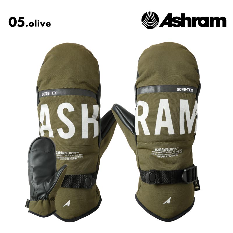 ASHRAM/アシュラム メンズ GORE-TEX ミトングローブ DGMA 2024-25 SNOW DGMA スノーボード スキー 防寒 手袋 ゴアテック 正規品 撥水加工 耐水圧 透湿性 パスケース 男性用