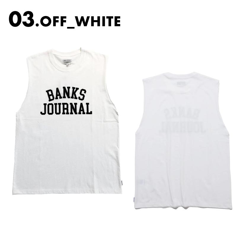 BANKS JOURNAL/バンクスジャーナル メンズ タンクトップ ARCH LOGO BAND CUT TEE 2024 SUMMER ASMU1106 男性用【メール便発送 24SS-11】