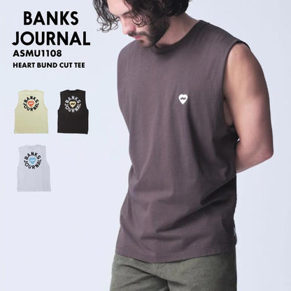 BANKS JOURNAL/バンクスジャーナル メンズ タンクトップ HEART BUND CUT TEE 2024 SUMMER ASMU1108 男性用【メール便発送 24SS-11】