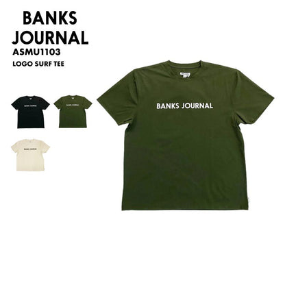 BANKS JOURNAL/バンクスジャーナル メンズ ラッシュTシャツ LOGO SURF TEE 2024 SUMMER ASMU1103 男性用【メール便発送 24SS-11】