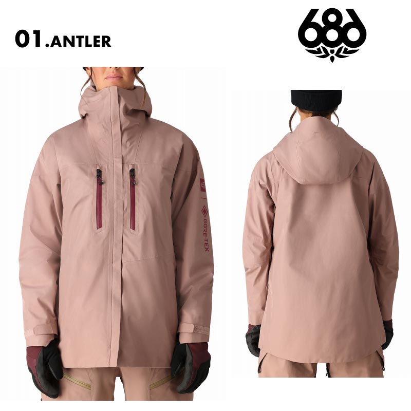 686/シックスエイトシックス レディース GORE-TEX スノージャケット GORE-TEX SKYLINE SHELL JACKET WINTER 24-25 M2W301 スノーボード スキー ウインタースポーツ 防寒 スノボウェア スキーウェア アウター チェストポケット ゴーグルポケット 軽量 女性用