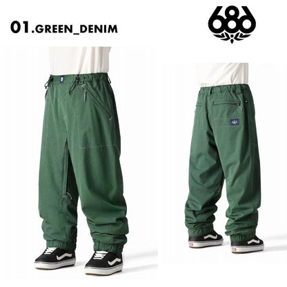 686/シックスエイトシックス メンズ スノーウェア パンツ DOJO PANT WINTER 24-25 M4WN225 スノーボード スキー ウインタースポーツ 防寒 スノボウェア スキーウェア ボトムス 太め ユニセックス ワイドシルエット 男性用