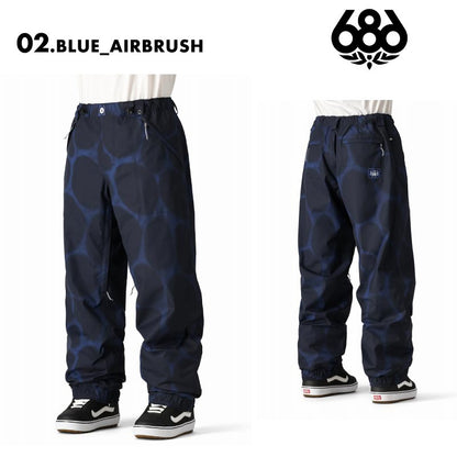 686/シックスエイトシックス メンズ スノーウェア パンツ DOJO PANT WINTER 24-25 M4WN225 スノーボード スキー ウインタースポーツ 防寒 スノボウェア スキーウェア ボトムス 太め ユニセックス ワイドシルエット 男性用