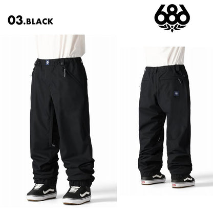 686/シックスエイトシックス メンズ スノーウェア パンツ DOJO PANT WINTER 24-25 M4WN225 スノーボード スキー ウインタースポーツ 防寒 スノボウェア スキーウェア ボトムス 太め ユニセックス ワイドシルエット 男性用