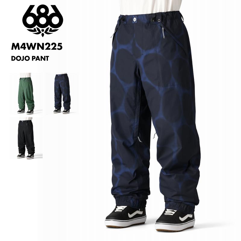 686/シックスエイトシックス メンズ スノーウェア パンツ DOJO PANT WINTER 24-25 M4WN225 スノーボード スキー ウインタースポーツ 防寒 スノボウェア スキーウェア ボトムス 太め ユニセックス ワイドシルエット 男性用