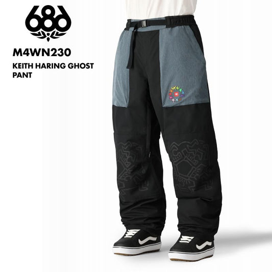 686/シックスエイトシックス メンズ スノーウェア パンツ KEITH HARING GHOST PANT WINTER 24-25 M4WN230 スノーボード スキー ウインタースポーツ 防寒 スノボウェア スキーウェア ボトムス バギーパンツ カジュアル スタンダード 男性用