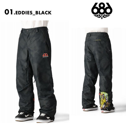 686/シックスエイトシックス メンズ スノーウェア パンツ STANDARD SHELL PANT WINTER 24-25 KCR213_B スノーボード スキー ウインタースポーツ 防寒 スノボウェア スキーウェア ボトムス キーフック付 ベンチレーション 連結ループ 男性用