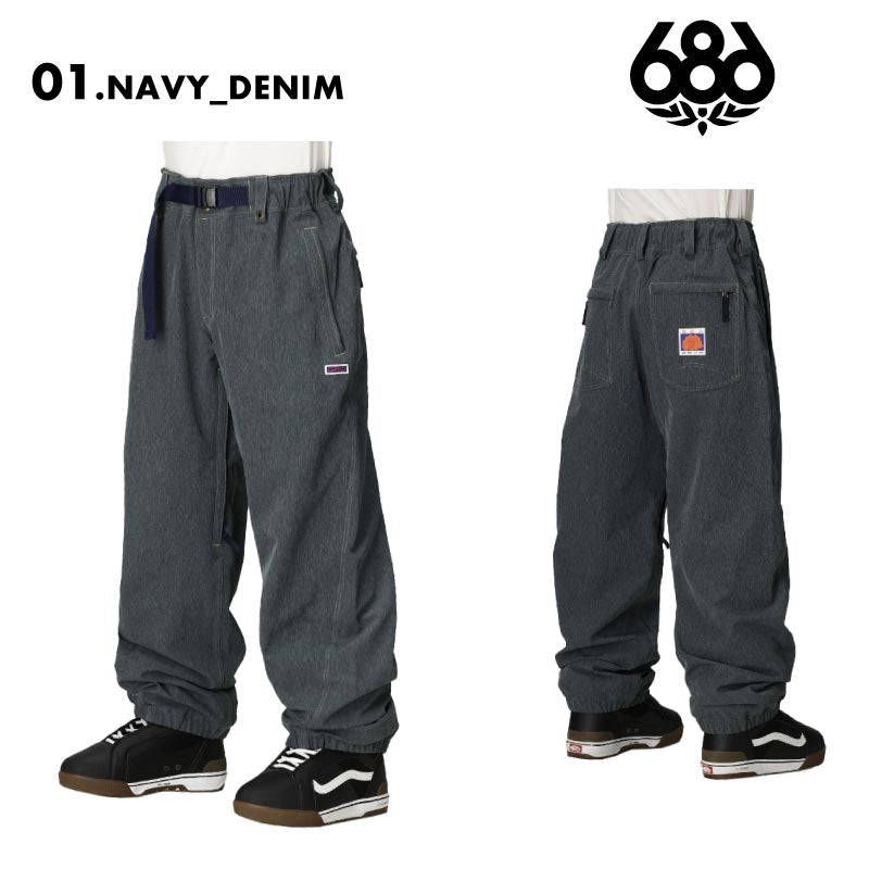 686/シックスエイトシックス メンズ スノーパンツ MENS DOJO SHELL PANT 2025-26 WINTER M5WN239 スノーウェア スノーボードウェア スノボウェア スキーウェア ズボン パンツ 防寒 ブーツゲイター レースフック ブランド 男性用