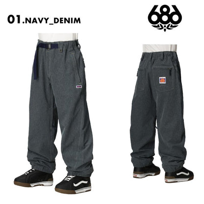 686/シックスエイトシックス メンズ スノーパンツ MENS DOJO SHELL PANT 2025-26 WINTER M5WN239 スノーウェア スノーボードウェア スノボウェア スキーウェア ズボン パンツ 防寒 ブーツゲイター レースフック ブランド 男性用