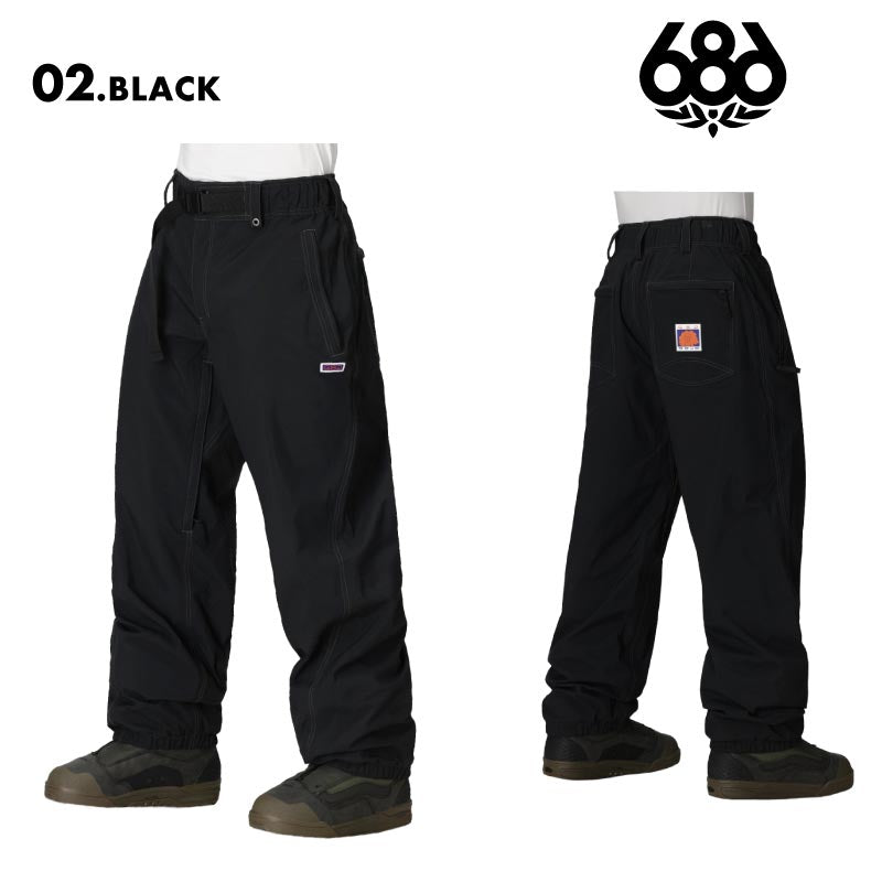 686/シックスエイトシックス メンズ スノーパンツ MENS DOJO SHELL PANT 2025-26 WINTER M5WN239 スノーウェア スノーボードウェア スノボウェア スキーウェア ズボン パンツ 防寒 ブーツゲイター レースフック ブランド 男性用