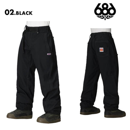 686/シックスエイトシックス メンズ スノーパンツ MENS DOJO SHELL PANT 2025-26 WINTER M5WN239 スノーウェア スノーボードウェア スノボウェア スキーウェア ズボン パンツ 防寒 ブーツゲイター レースフック ブランド 男性用