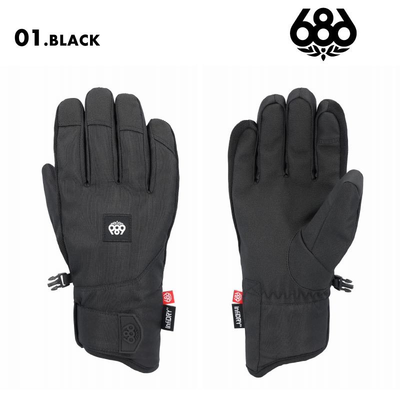 686/シックスエイトシックス メンズ スノー 5指グローブ PRIMER GLOVE WINTER 24-25 M2WGLV114 スノボ スノーボード スキー 手袋 スマホ 防寒 ブランド おしゃれ 男性用