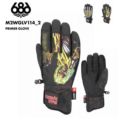 686/シックスエイトシックス メンズ スノー 5指グローブ PRIMER GLOVE WINTER 24-25 M2WGLV114_2 スノボ スノーボード スキー 手袋 スマホ 防寒 ブランド おしゃれ 男性用