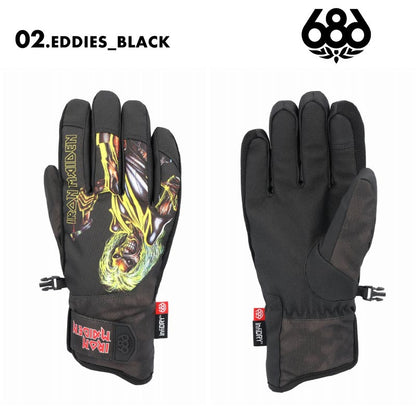 686/シックスエイトシックス メンズ スノー 5指グローブ PRIMER GLOVE WINTER 24-25 M2WGLV114_2 スノボ スノーボード スキー 手袋 スマホ 防寒 ブランド おしゃれ 男性用