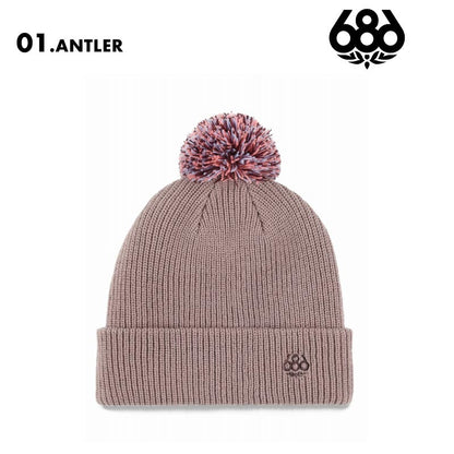 686/シックスエイトシックス レディース ニット帽 ボンボン MIX POM BEANIE WINTER 24-25 M4WNBNE311 スノボ スノーボード スキー 帽子 ロゴ 防寒 ブランド おしゃれ 男性用 女性用【メール便発送 24FW-04】