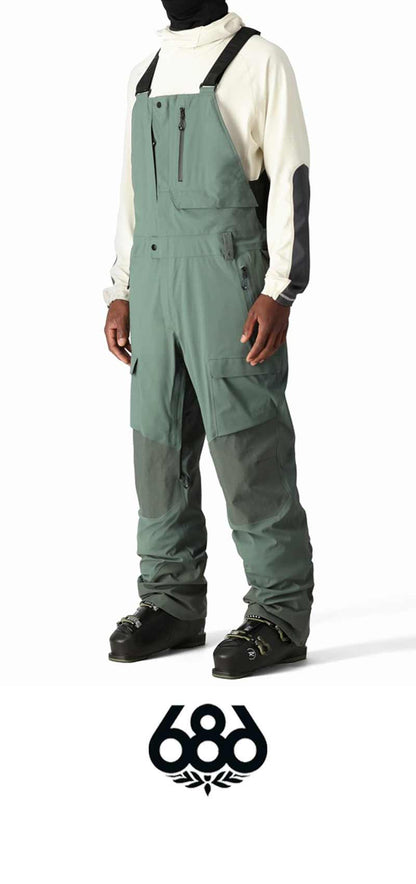 686/Six Eight Six Men's GORE-TEX Snowboard Wear Bib Pants M2W202 Snowboard Wear Snow Wear Gore-Tex Snow Pants Ski Wear 2023 Overalls for Men 