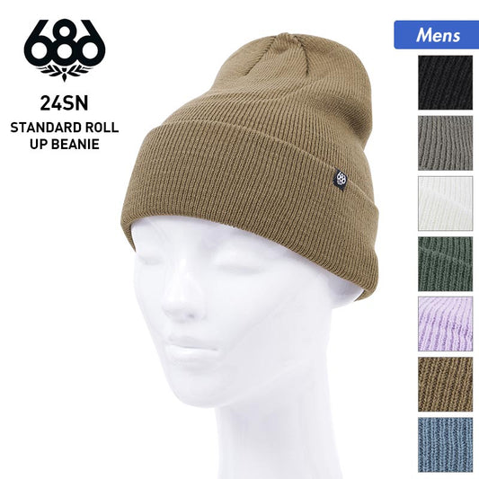 686/Six Eight Six Men's Double Knit Hat KCRBNE04 Hat Hat Knit Cap Beanie Flip Fold Fold Cold Protection Ski Snowboard Snowboard Men's [Mail Delivery 22FW-04] 