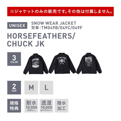 [倉庫一掃大SALE] スノーウェア ジャケット メンズ CHUCK JACKET 2023/2024 WINTER スノボウェア スノー 単品 スキーウェア 防寒 Horsefeathers/ホースフェザー CHUCK JACKET