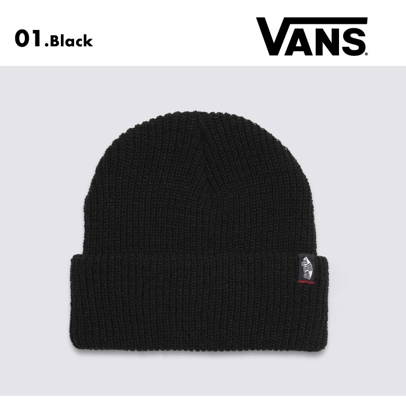 VANS/バンズ ユニセックス ビーニー Original Shallow Cuff Beanie 2024 FALL VN000HSQ ニット帽 帽子 黒 シンプル ベーシック スケーター ブランド おしゃれ 男性用 女性用【メール便発送 24FW-04】