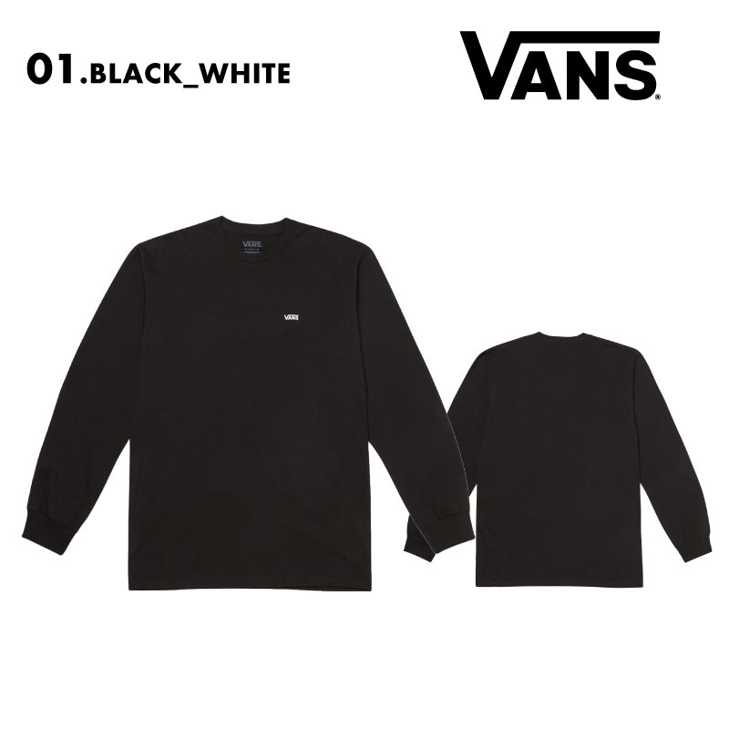 VANS/バンズ メンズ 長袖 Tシャツ MN LEFT CHEST HIT LS 2024 FALL VN0A49LC ロンT ロングTシャツ ブランド ロゴ 黒 おしゃれ 男性用【メール便発送 24FW-04】