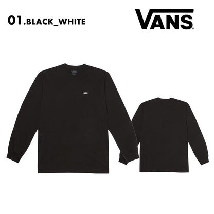 VANS/バンズ メンズ 長袖 Tシャツ MN LEFT CHEST HIT LS 2024 FALL VN0A49LC ロンT ロングTシャツ ブランド ロゴ 黒 おしゃれ 男性用【メール便発送 24FW-04】