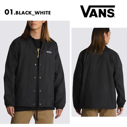 VANS/バンズ メンズ コーチジャケット MN TORREY JACKET 2024 FALL VN0A5KEY アウター ストリート ロゴ 防寒 ブランド おしゃれ 黒 ブラック 男性用