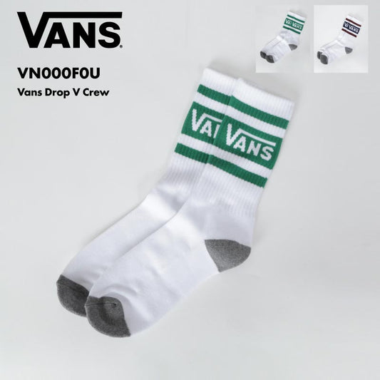 VANS/バンズ メンズ ソックス Vans Drop V Crew 2024 FALL VN000F0U 靴下 くつ下 ロゴ スケボー スケーター アウトドア ブランド おしゃれ 男性用