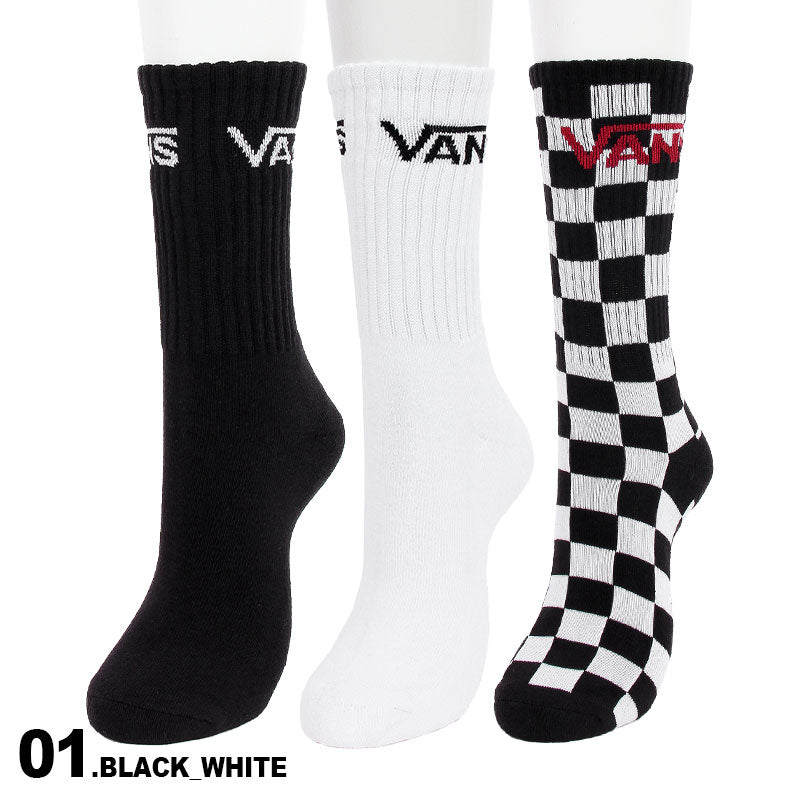 VANS/バンズ メンズ ソックス VN000F0XY28 靴下3足セット 3Pワンポイント 男性用