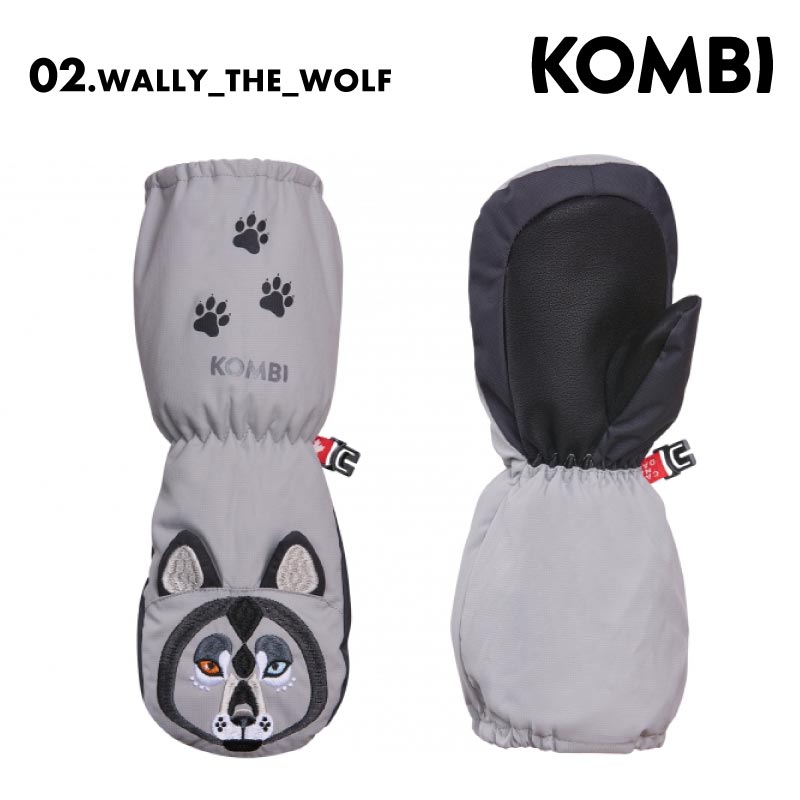 KOMBI/コンピ キッズ ミトングローブ THE KOMBI ANIMAL FAMILY CHILDREN MITT 2024-25 SNOW 31096 スノボ スノーボード スキー 防寒 かわいい ブランド 男性用