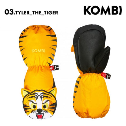 KOMBI/コンビ キッズ ミトングローブ THE KOMBI ANIMAL FAMILY CHILDREN MITT 2024-25 SNOW 31096 スノボ スノーボード スキー 防寒 かわいい ブランド ジュニア