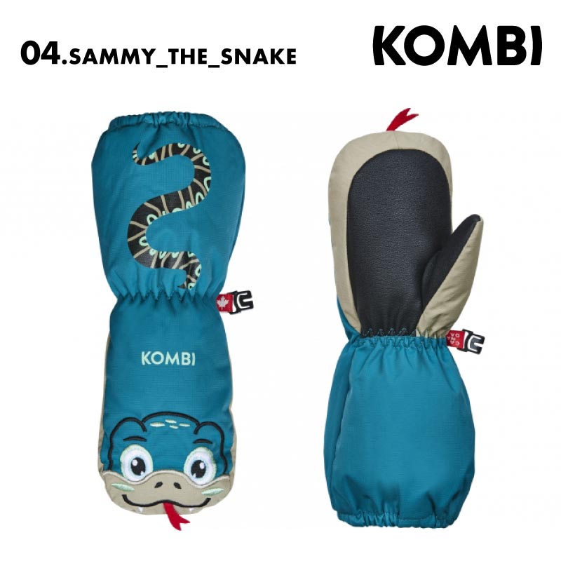 KOMBI/コンビ キッズ ミトングローブ THE KOMBI ANIMAL FAMILY CHILDREN MITT 2024-25 SNOW 31096 スノボ スノーボード スキー 防寒 かわいい ブランド ジュニア