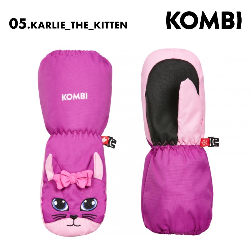 KOMBI/コンピ キッズ ミトングローブ THE KOMBI ANIMAL FAMILY CHILDREN MITT 2024-25 SNOW 31096 スノボ スノーボード スキー 防寒 かわいい ブランド 男性用