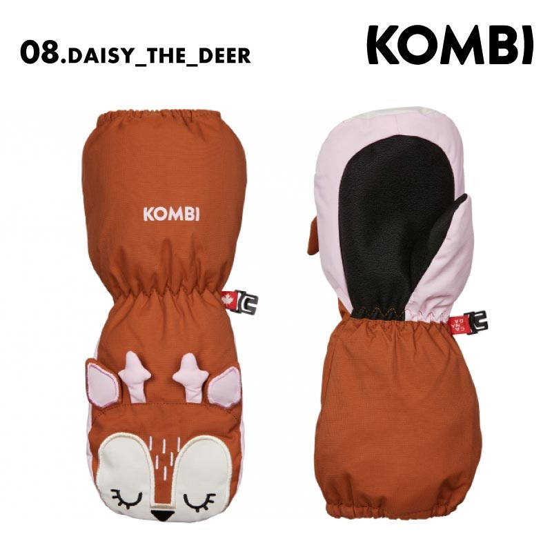 KOMBI/コンピ キッズ ミトングローブ THE KOMBI ANIMAL FAMILY CHILDREN MITT 2024-25 SNOW 31096 スノボ スノーボード スキー 防寒 かわいい ブランド 男性用