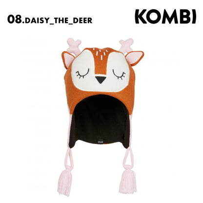 KOMBI/コンピ キッズ ジュニア ニット帽 THE KOMBI ANIMAL FAMILY 2024-25 SNOW H0506 スノボ スノーボード スキー 帽子 防寒 かわいい ブランド 男性用