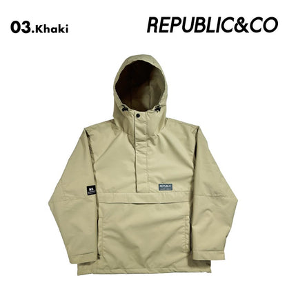 Republic & Co/リパブリック メンズ スノーウェア プルオーバー ジャケット TRAIL PULLOVER JACKET 2024-25 SNOW TRAIL スノボウェア スノーボードウェア スキーウェア ボードウェア 防寒 ブランド おしゃれ 男性用