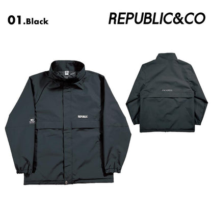 Republic & Co/リパブリック メンズ スノーウェア コーチジャケット HYPE SWING TOP JACKET 2024-25 SNOW HYPE_SWING スノボウェア スノーボードウェア スキーウェア ボードウェア 防寒 ブランド おしゃれ 男性用