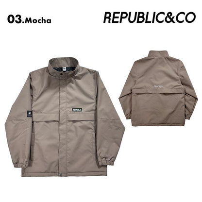 Republic & Co/リパブリック メンズ スノーウェア コーチジャケット HYPE SWING TOP JACKET 2024-25 SNOW HYPE_SWING スノボウェア スノーボードウェア スキーウェア ボードウェア 防寒 ブランド おしゃれ 男性用