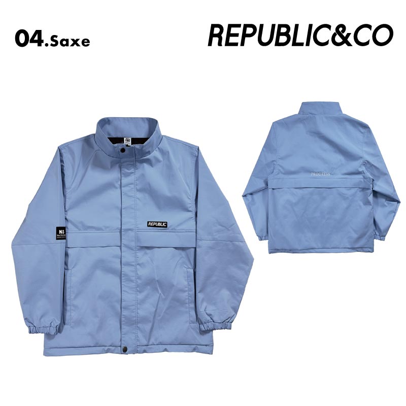 Republic & Co/リパブリック メンズ スノーウェア コーチジャケット HYPE SWING TOP JACKET 2024-25 SNOW HYPE_SWING スノボウェア スノーボードウェア スキーウェア ボードウェア 防寒 ブランド おしゃれ 男性用