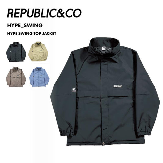 Republic & Co/リパブリック メンズ スノーウェア コーチジャケット HYPE SWING TOP JACKET 2024-25 SNOW HYPE_SWING スノボウェア スノーボードウェア スキーウェア ボードウェア 防寒 ブランド おしゃれ 男性用