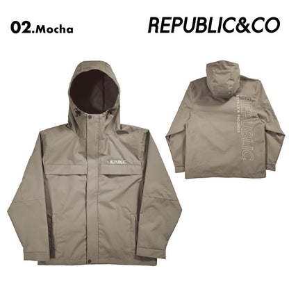 Republic & Co/リパブリック メンズ スノーウェア コーチジャケット PARKLIVE JACKET 2024-25 SNOW PARKLIVE スノボウェア スノーボードウェア スキーウェア ボードウェア 防寒 ブランド おしゃれ 男性用