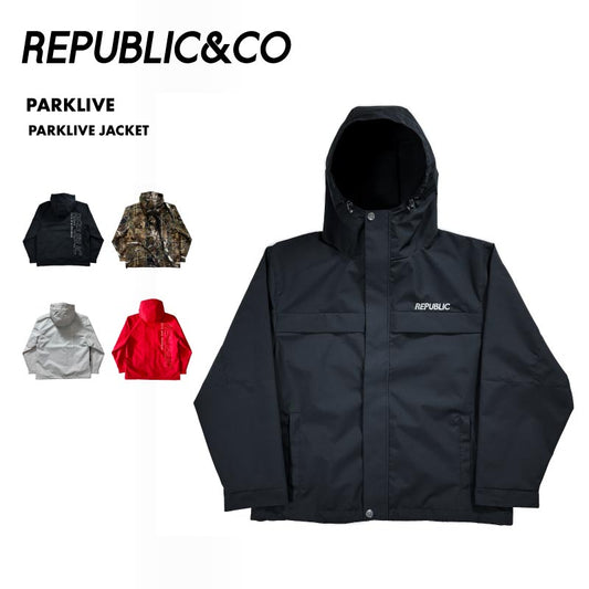 Republic & Co/リパブリック メンズ スノージャケット PARKLIVE JACKET 2025-26SNOW PARKLIVE_JACKET スノーウェア スノーボードウェア スノボウェア スキーウェア 上着 アウター 防寒 防水 透湿 ストレッチ素材 男性用
