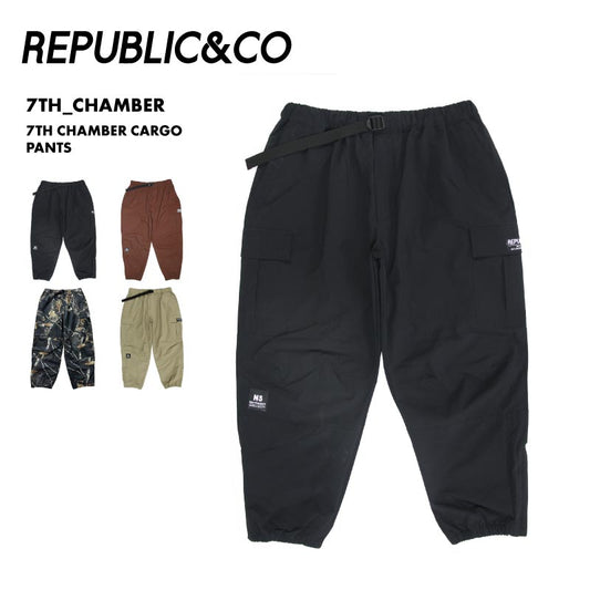 Republic & Co/リパブリック メンズ スノーパンツ 7TH CHAMBER CARGO PANTS 2025-26SNOW 7TH_CHAMBER_CARGO_PANTS スノーウェア スノーボードウェア スノボウェア スキーウェア ズボン パンツ 防寒 防水 透湿 ストレッチ素材 男性用