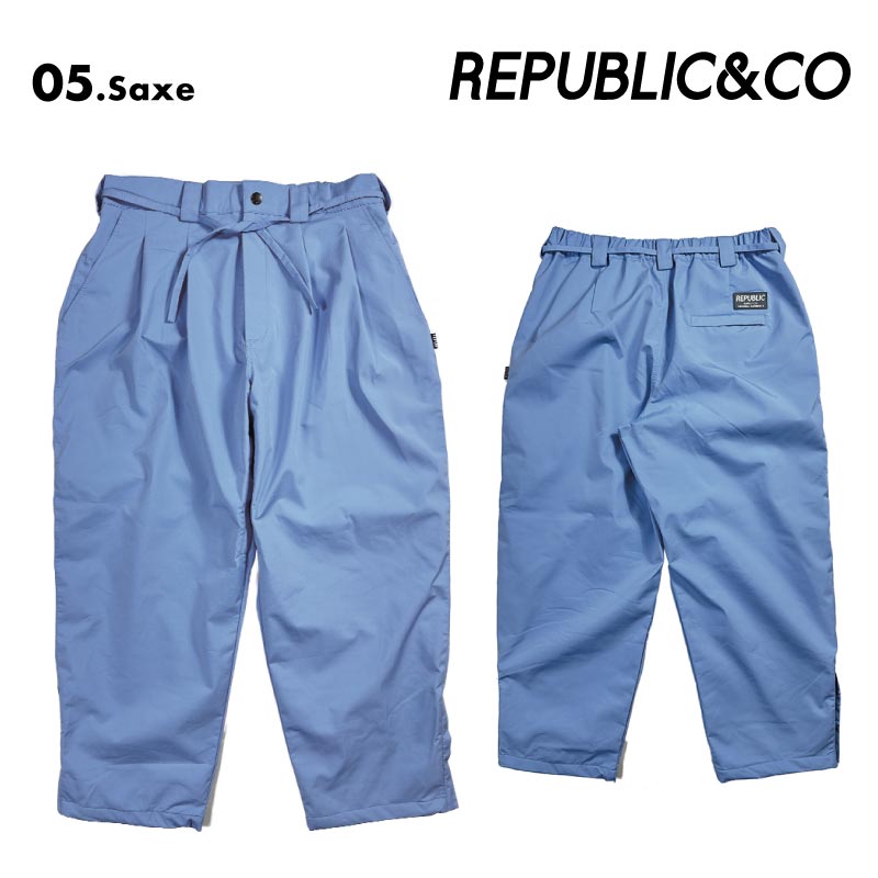 Republic & Co/リパブリック メンズ スノーウェア パンツ WIDE EAZY PANTS 2024-25 SNOW WIDE_EAZY スノボウェア スノーボードウェア スキーウェア ボードウェア 防寒 ブランド おしゃれ 男性用